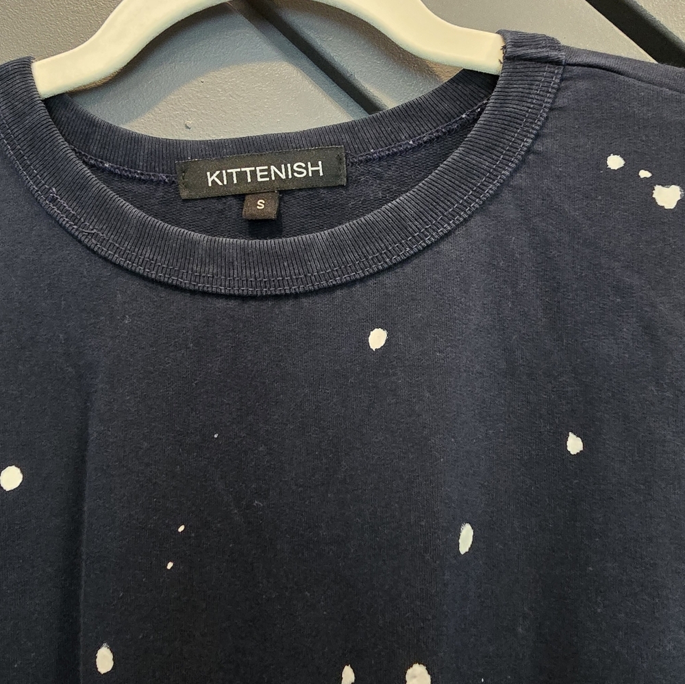 Kittenish Midnight Blue Splatter Tee